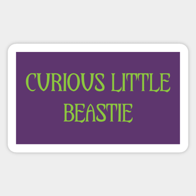 Curious Little Beastie Sticker by darlingmousestudio